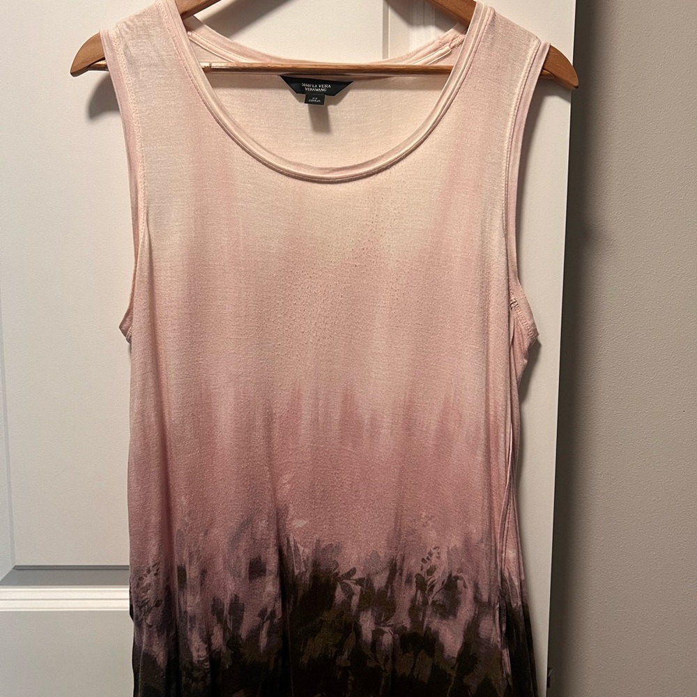 Vera Wang Pink and Brown Ombre Tank Top